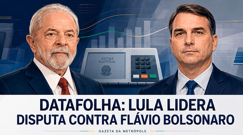 Datafolha aponta Lula à frente de Flávio Bolsonaro na disputa presidencial