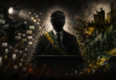 Ilustração de presidente sem rosto construído por televisão, redes sociais, religião, militares e uma multidão