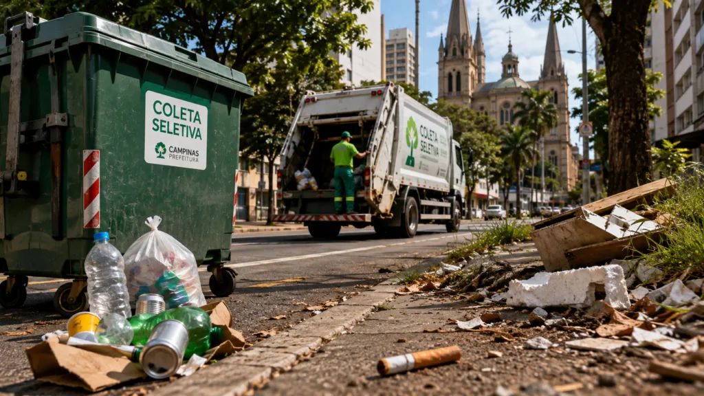 Lixo em Campinas, coleta seletiva e descarte de resíduos