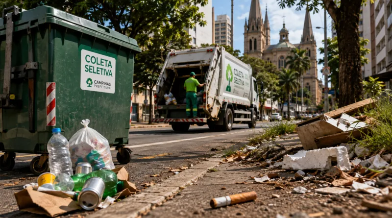 Lixo em Campinas, coleta seletiva e descarte de resíduos