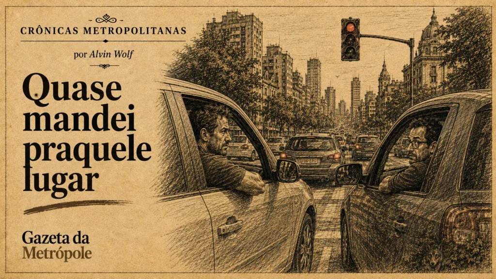 Quase mandei praquele lugar, crônica de Alvin Wolf sobre trânsito