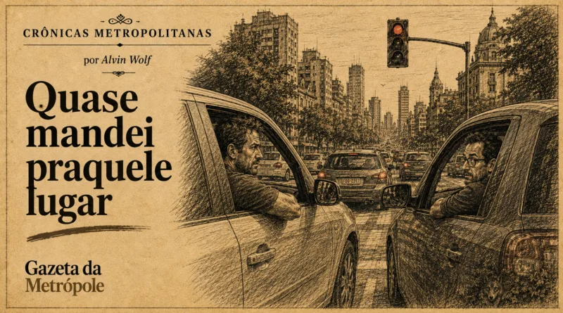 Quase mandei praquele lugar, crônica de Alvin Wolf sobre trânsito